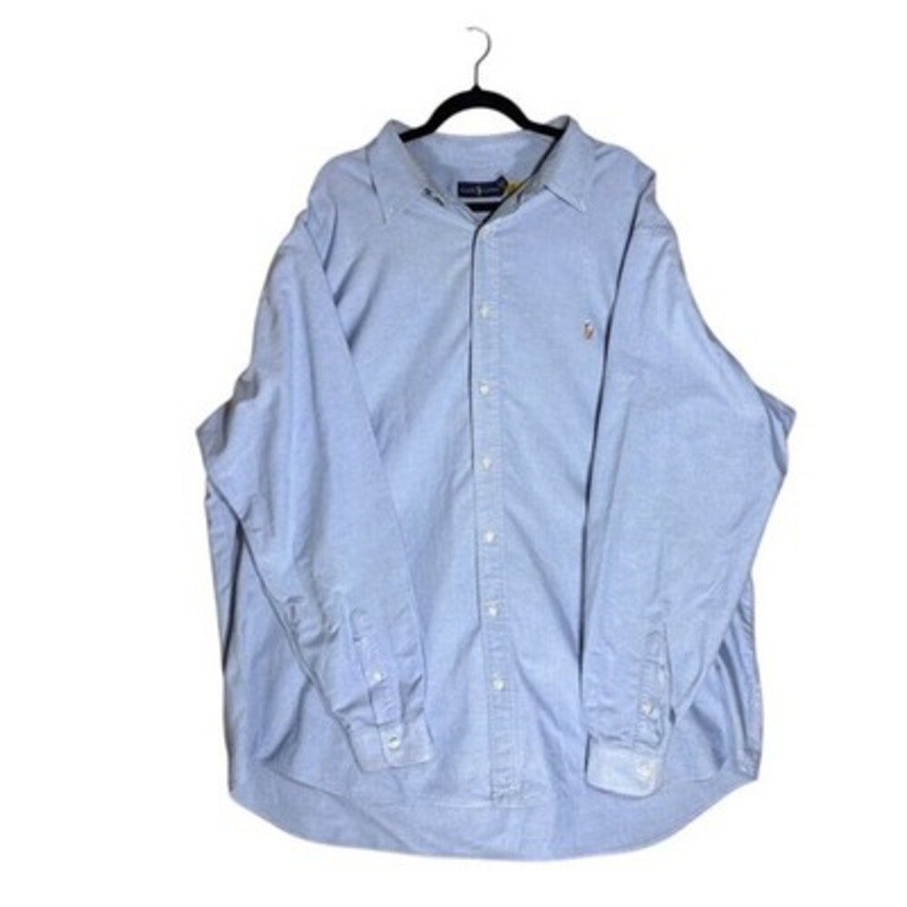 Polo Ralph Lauren Shirt Mens 3XLT Light Blue Oxford Button Down Pony Logo